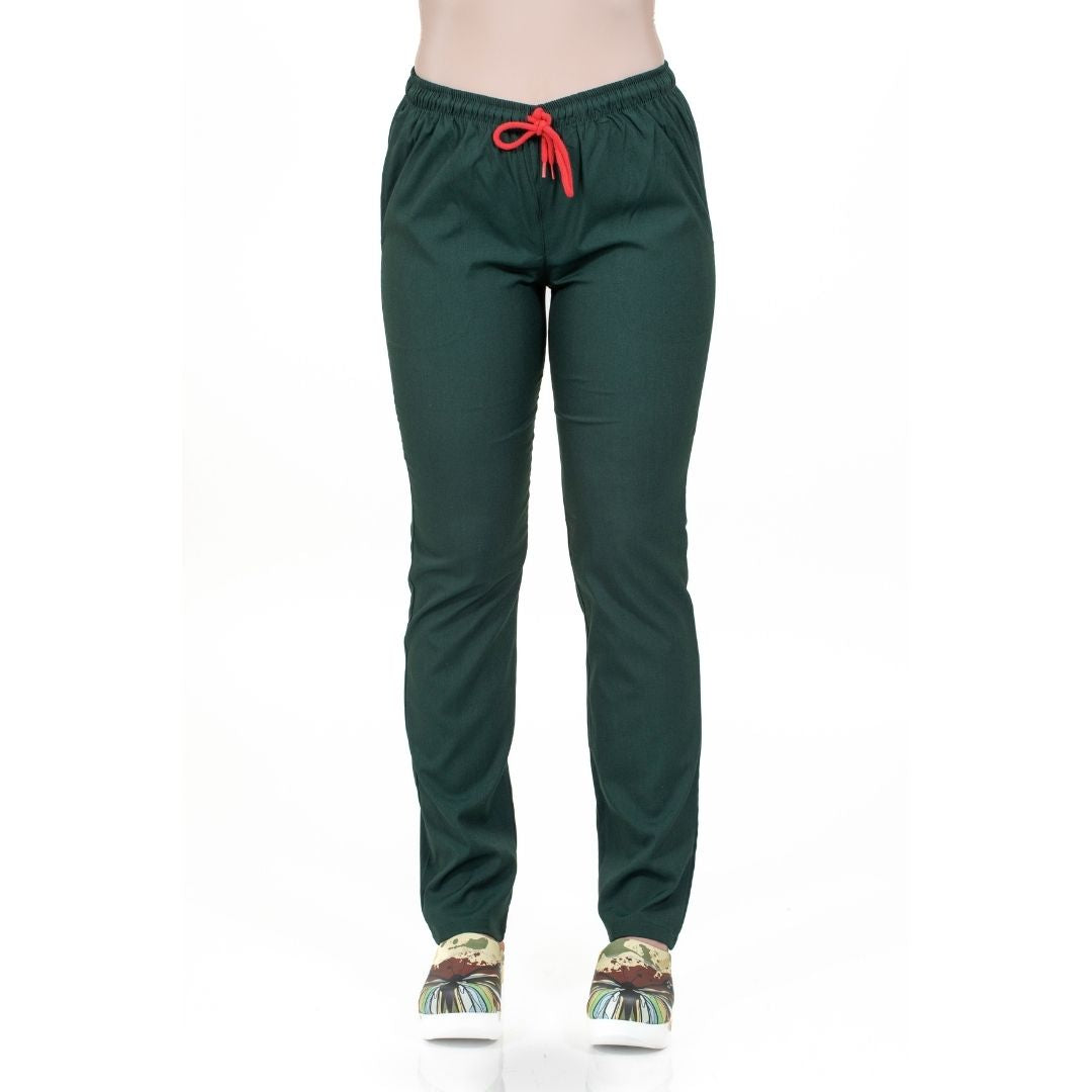 Pantaloni Medicali Elastan, Unisex, Culoarea Verde Kaki, Model Classic Flex